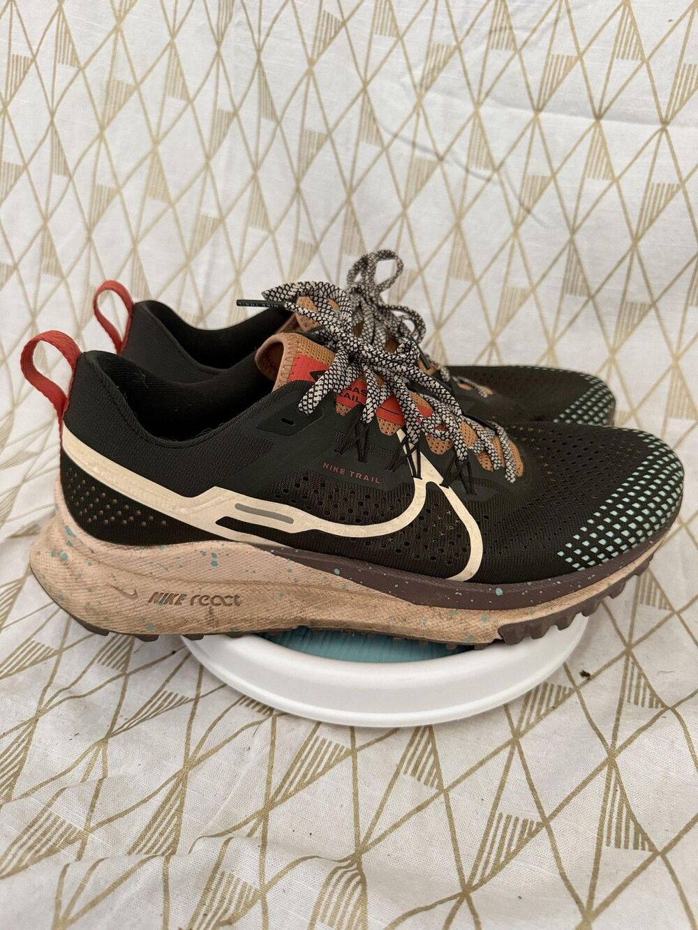 Nike Pegasus Trail 4 Shoes Womens Size 11.5 Black React Trail Running DJ6159-300